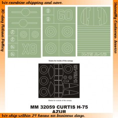 1/32 Curtiss H-75 Hawk Paint Mask for Azur kit (Canopy Masks + Insignia Masks)