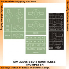1/32 Douglas SBD-5 Dauntless Paint Mask for Trumpeter kit (Canopy Masks + Insignia Masks)