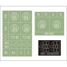 1/32 Macchi MC-202 Paint Mask for Pacific Coast Models kit (Canopy Masks + Insignia Masks)