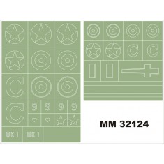 1/32 WWI British Sopwith Triplane Paint Mask for Roden kit (2 Insignia Masks)