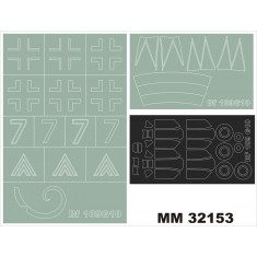 1/32 Messerschmitt Bf 109G-10 Paint Mask for Revell 04888 (Canopy Masks + Insignia Masks)
