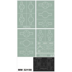 1/32 Vought F4U-1A Corsair Paint Mask for Tamiya #60325 (Canopy Masks + Insignia Masks)
