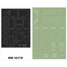 1/32 O-2A Skymaster Paint Masks for Roden kit #620 (2 canopy & 1 insignia)