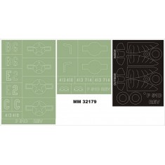 1/32 P-51D Mustang Paint Masks for Revell kit #3944 (2 canopy & 2 insignia)