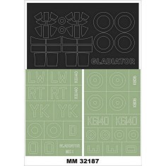 1/32 Gladiator Mk I Paint Mask for ICM kits (2 Canopy & 2 Insignia Masking)