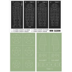1/32 TBD-1 Devastator Canopy (Outside & Inside) & Insignia Masks for Trumpeter kit #2226