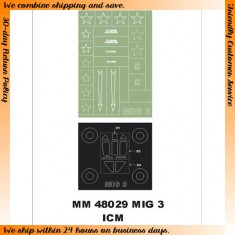 1/48 Mikoyan-Gurevich MiG-3 Paint Mask for ICM kit (Canopy Masks + Insignia Masks)