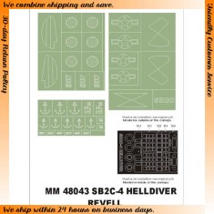 1/48 Curtiss SB2C Helldiver Paint Mask for Revell kit (Canopy Masks + Insignia Masks)
