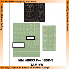 1/48 Focke-Wulf Fw 190D-9 Paint Mask for Tamiya kit (Canopy Masks + Insignia Masks)