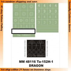 1/48 Focke-Wulf Ta-152 Paint Mask for Dragon kit (Canopy Masks + Insignia Masks)