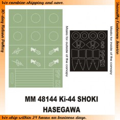 1/48 Nakajima Ki44-II Hei Shoki Paint Mask for Hasegawa kit (Canopy Masks+Insignia Masks)