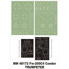 1/48 Focke-Wulf Fw-200 C-4 Condor Paint Mask for Trumpeter (Canopy Masks + Insignia Masks)