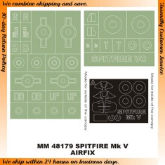 1/48 Supermarine Spitfire Mk VC Paint Mask for Airfix kit (Canopy Masks + Insignia Masks)