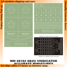 1/48 Vought SB2U Vindicator Paint Mask for Accurate Miniatures (Canopy Mask+Insignia Mask)