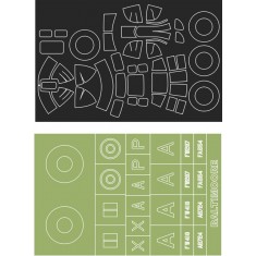 1/48 Martin Baltimore Paint Mask for Classic Airframes kit (Canopy Masks + Insignia Masks)