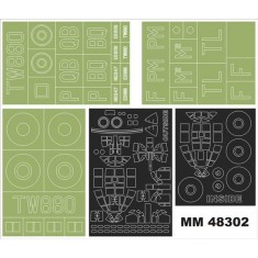 1/48 Avro Lancaster B Mk.I/III Paint Mask for Tamiya kit (Canopy Masks + Insignia Masks)
