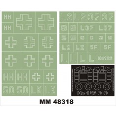 1/48 Henschel Hs 126 Paint Mask for ICM kit (Canopy Masks + Insignia Masks)