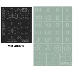 1/48 Spitfire IX Paint Mask for Eduard 8281 kit (Canopy Masks + Insignia Masks)