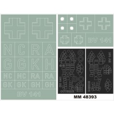 1/48 Blohm-und-Voss BV-141 Paint Mask for HobbyBoss 81728 (Canopy Masks + Insignia Masks)
