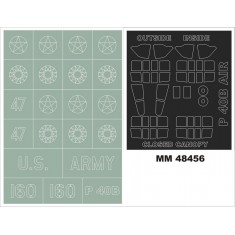 1/48 Curtiss P-40B Warhawk Paint Mask for Airfix kit AX05130