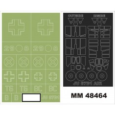 1/48 Ju 87B-1 Paint Mask for Airfix (Canopy  & Insignia Masks)
