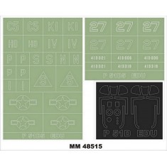 1/48 P-51D-5 Mustang Paint Mask for Eduard kits (2 Canopy & 2 Insignia Masking)