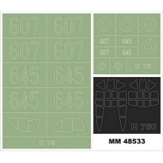 1/48 H-75 Hawk Masking for Clear Prop kits #4803