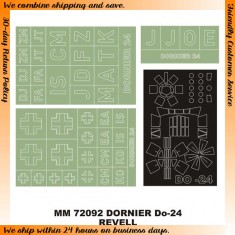1/72 Dornier Do 24 Paint Mask for Revell kit (Canopy Masks + Insignia Masks)