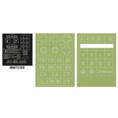 1/72 WWII German Junkers Ju 52 Canopy and Insignia Masks for Airfix kit