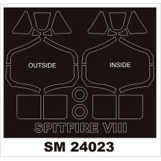 1/24 Supermarine Spitfire VIII Canopy Masks for Airfix kits