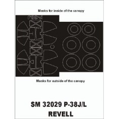 1/32 P-38J/L Paint Mask for Revell kit (outside-inside)