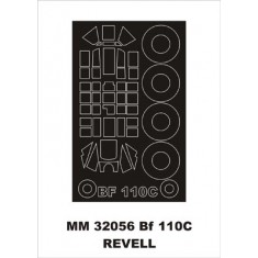 1/32 Messerschmitt Bf-110C Paint Mask for Revell kit (outside)