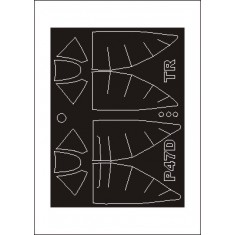 1/32 P-47D Bubbletop Paint Mask for Trumpeter kit (outside-inside)