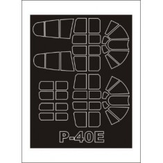 1/32 P-40E Paint Mask for Hasegawa kit (outside-inside)