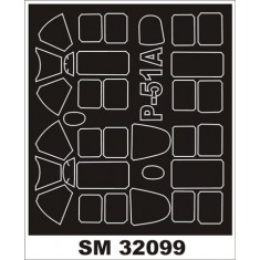 1/32 P-51A Mustang Paint Mask for Hobbycraft kit (outside-inside)