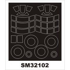 1/32 Hawker Hurricane Paint Mask for Revell kit (outside-inside)
