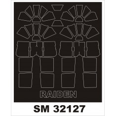 1/32 J2M3 Raiden Paint Mask for Hasegawa kit (outside-inside)