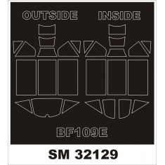1/32 Messerschmitt Bf-109E-4/7 Paint Mask for Dragon kit (outside-inside)