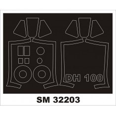 1/32 de Havilland DH 100 Vampire Masking for Infinity kits (outside-inside)