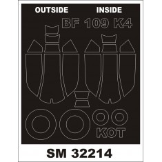 1/32 Messerschmitt Bf 109K-4 Canopy Masks (Outside and Inside) for Kotare Kit