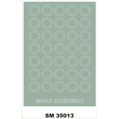 1/35 M4A3 Sherman Wheel Paint Mask for Dragon kit (1 Sheet)