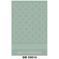 1/35 M4A1 Sherman Wheel Paint Mask for Dragon kit (1 Sheet)