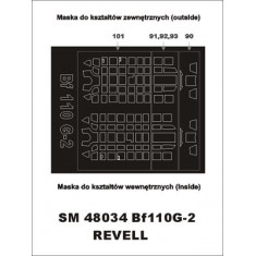1/48 Messerschmitt Me-110 G-2 Paint Mask for Revell kit (outside-inside)