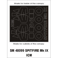 1/48 Spitfire Mk.IX Paint Mask for ICM kit (outside-inside)