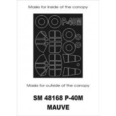 1/48 P-40M Paint Mask for Mauve kit (outside-inside)