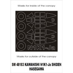 1/48 N1K1-Ja Shiden Paint Mask for Hasegawa kit (outside-inside)