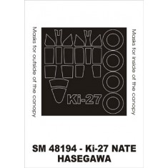 1/48 Ki-27 Nate Paint Mask for Hasegawa kit (outside-inside)
