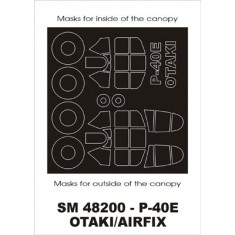 1/48 P-40E Paint Mask for Otaki/Airfix kit (outside-inside)