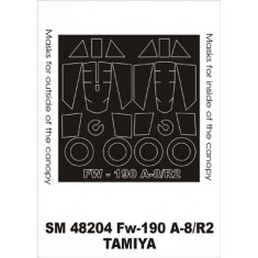 1/48 Focke-Wulf Fw-190A-8/R2 Paint Mask for Tamiya kit (outside-inside)
