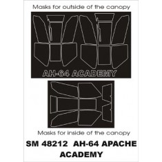 1/48 AH-64 Apache Paint Mask for Academy kit (outside-inside)